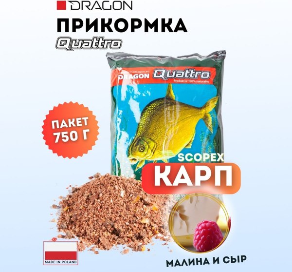 Прикормка рыболовная Dragon Quattro PLE-00-00-08-65-5000