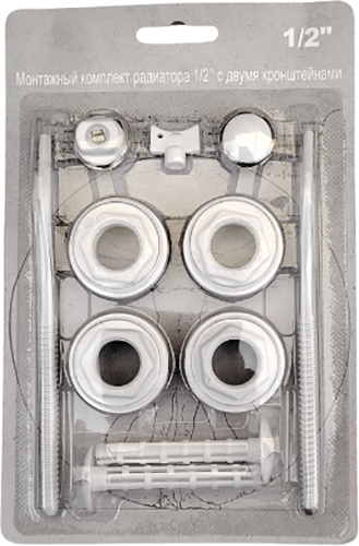 Монтажный комплект для радиатора Comfort Factor С 2-мя кронштейнами 1/2" (40) / EZ-1005