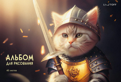 Альбом для рисования Listoff Легендарный кот / А402618 - 
