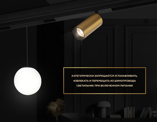 Трековый светильник Ambrella Magnetic GL1442 BK/FR (черный/белый матовый)