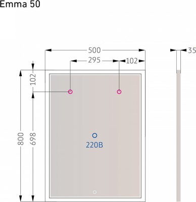 Купить Зеркало Alavann Emma 50  