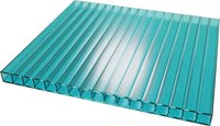 Сотовый поликарбонат TitanPlast T 2100x6000x4мм 0.45кг/м2 (бирюзовый) - 