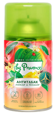 Сменный блок для освежителя воздуха Green Collection by Provence Антитабак Манго и ваниль (250мл) - 