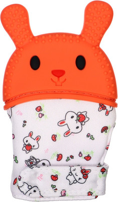 Прорезыватель для зубов Крошка Я Рукавичка. Зайка / 10138084 (красный/желтый) - 