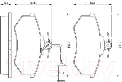 

Тормозные колодки Bosch, 0986466693