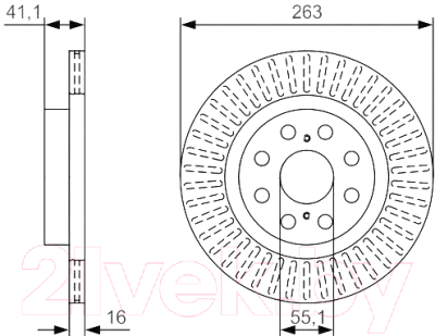 

Тормозной диск Bosch, 0986479T57