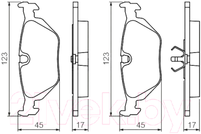 

Тормозные колодки Bosch, 0986460964