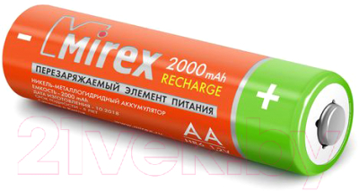 Комплект аккумуляторов Mirex HR6 2000mAh / HR6-20-E4 (4шт)