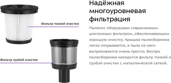 Вертикальный пылесос Kitfort КТ-5283