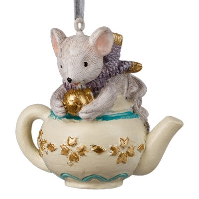 

Елочная игрушка, Decor. Мышонок в чайнике / 62448
