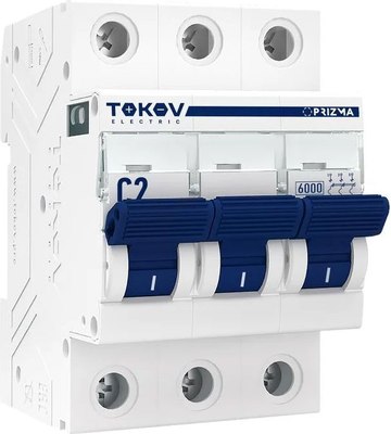 

Выключатель автоматический, 3П 2А 6кА C / TKE-PZ60-MCBI-3-2-C