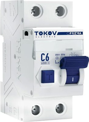 

Дифференциальный автомат, 2П (1P+N) 6А 30мА AC 6кА C / TKE-PZ60-RCBO-2-6-30-AC