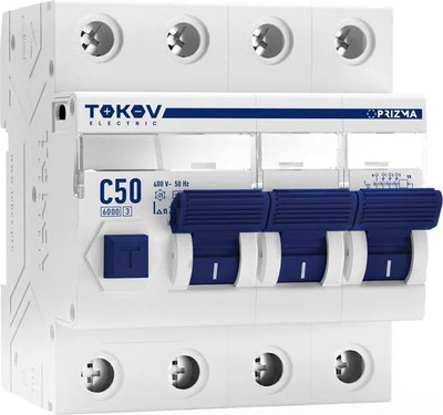 

Дифференциальный автомат, 4П (3P+N) 50А 30мА AC 6кА C / TKE-PZ60-RCBO-4-50-30-AC