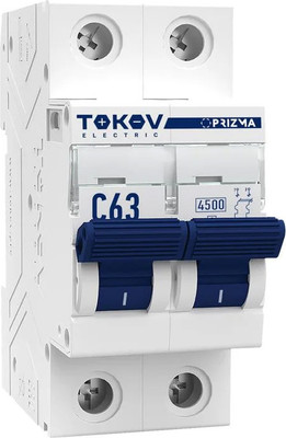 

Выключатель автоматический, 2П 63А 4.5кА C / TKE-PZ45-MCBI-2-63-C