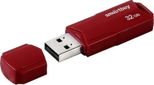 USB flash накопитель SmartBuy Clue 32GB / SB32GBCLU-BG (бордовый)