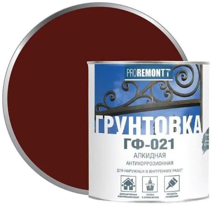 Грунтовка Proremontt ГФ-021 (1.8кг, красно-коричневый) — фото 2