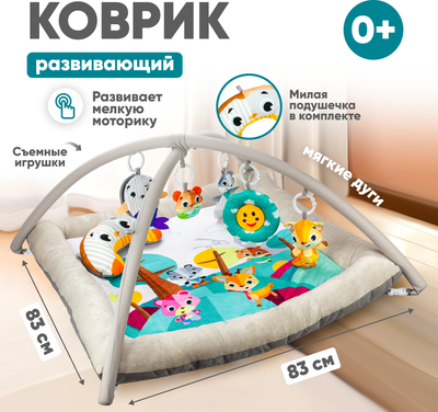 Развивающий коврик Solmax&Kids FCJ97216 (голубой) - 
