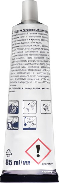 Герметик силиконовый Tytan Professional Санитарный (85мл, белый)