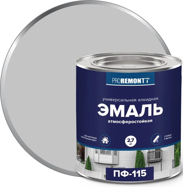 Эмаль Proremontt ПФ-115 (2.7кг, серый)