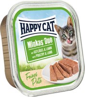 Влажный корм для кошек Happy Cat Minkas Duo Паштет из птицы и ягненка (100г) - 