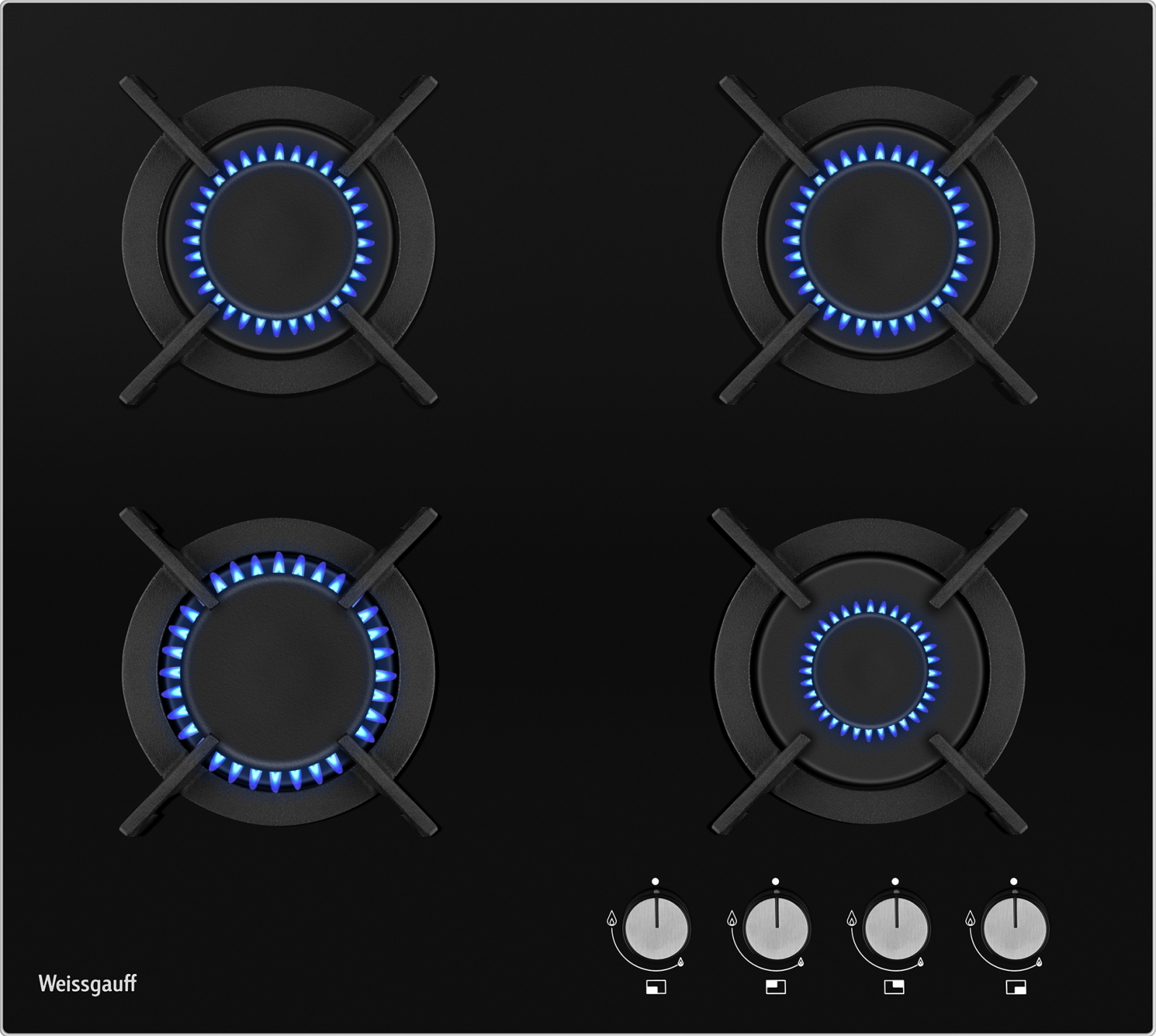 Газовая варочная панель Weissgauff HG 640 BGV