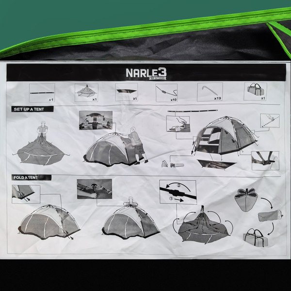 Палатка RSP Outdoor Narle 3 / TA-NA-3-GN (зеленый)