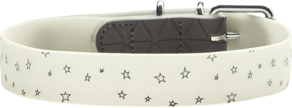 Ошейник HUNTER Collar Convenience Refl Glow 69153 (60/L белый/звезды)