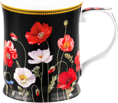 Кружка Elan Gallery Маки на черном / 420672 -