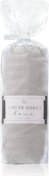 Простыня Sofi de Marko Морган 180х200х30 / Пр-Мг-сер-180х200х30 (серый)