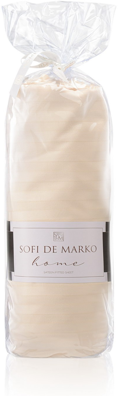 Простыня Sofi de Marko Морган 180х200х30 / Пр-Мг-беж-180х200х30 (бежевый) — фото 2