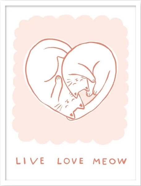 Постер Citydecor Live, Love, Meow 1 (30x40)