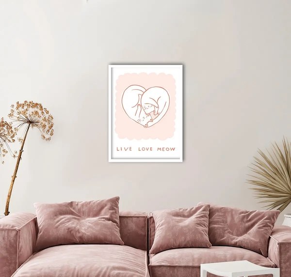 Постер Citydecor Live, Love, Meow 1 (30x40)