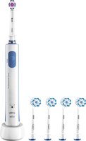 Электрическая зубная щетка Oral-B Pro 600 3D White + насадки Sensitive Clean EB60 4шт - 