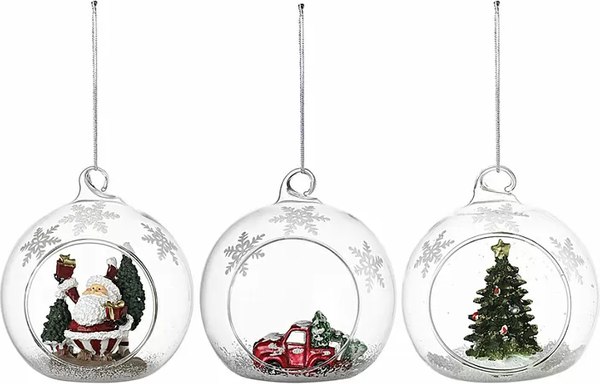 Набор елочных игрушек Tkano New Year Essential Bubble Dream / TK24-NY_DEC0001