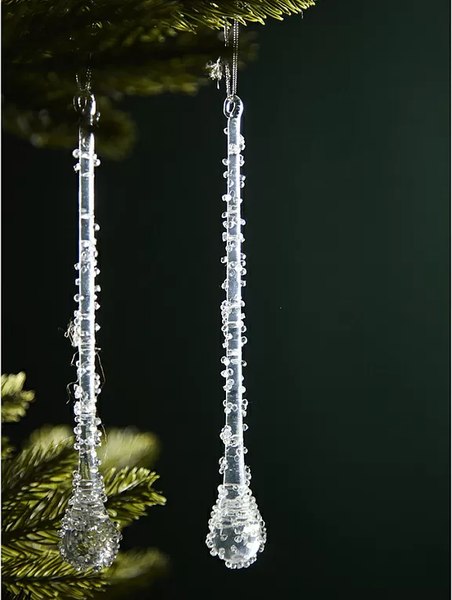 Набор елочных игрушек Tkano New Year Essential Icy sparkles / TK24-NY_DEC0006 (6шт)