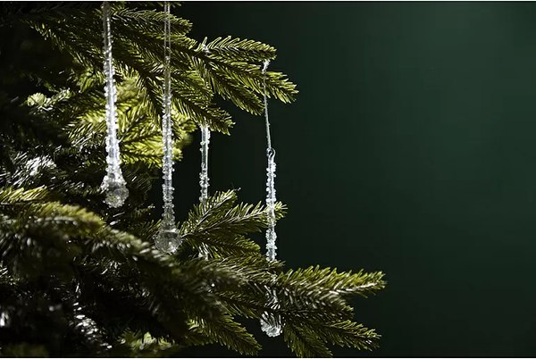 Набор елочных игрушек Tkano New Year Essential Icy sparkles / TK24-NY_DEC0006 (6шт)