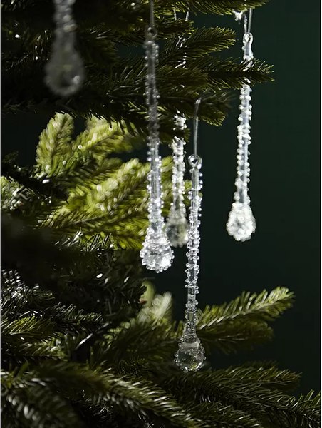 Набор елочных игрушек Tkano New Year Essential Icy sparkles / TK24-NY_DEC0006 (6шт)