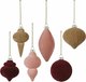 Набор елочных игрушек Tkano New Year Essential Velvet mood / TK24-NY_DEC0012 (6шт) - 