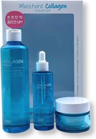 Набор косметики для лица Tenzero Moisture Collagen Facial Set Тонер 300мл+Сыворот 110мл+Крем 50мл - 