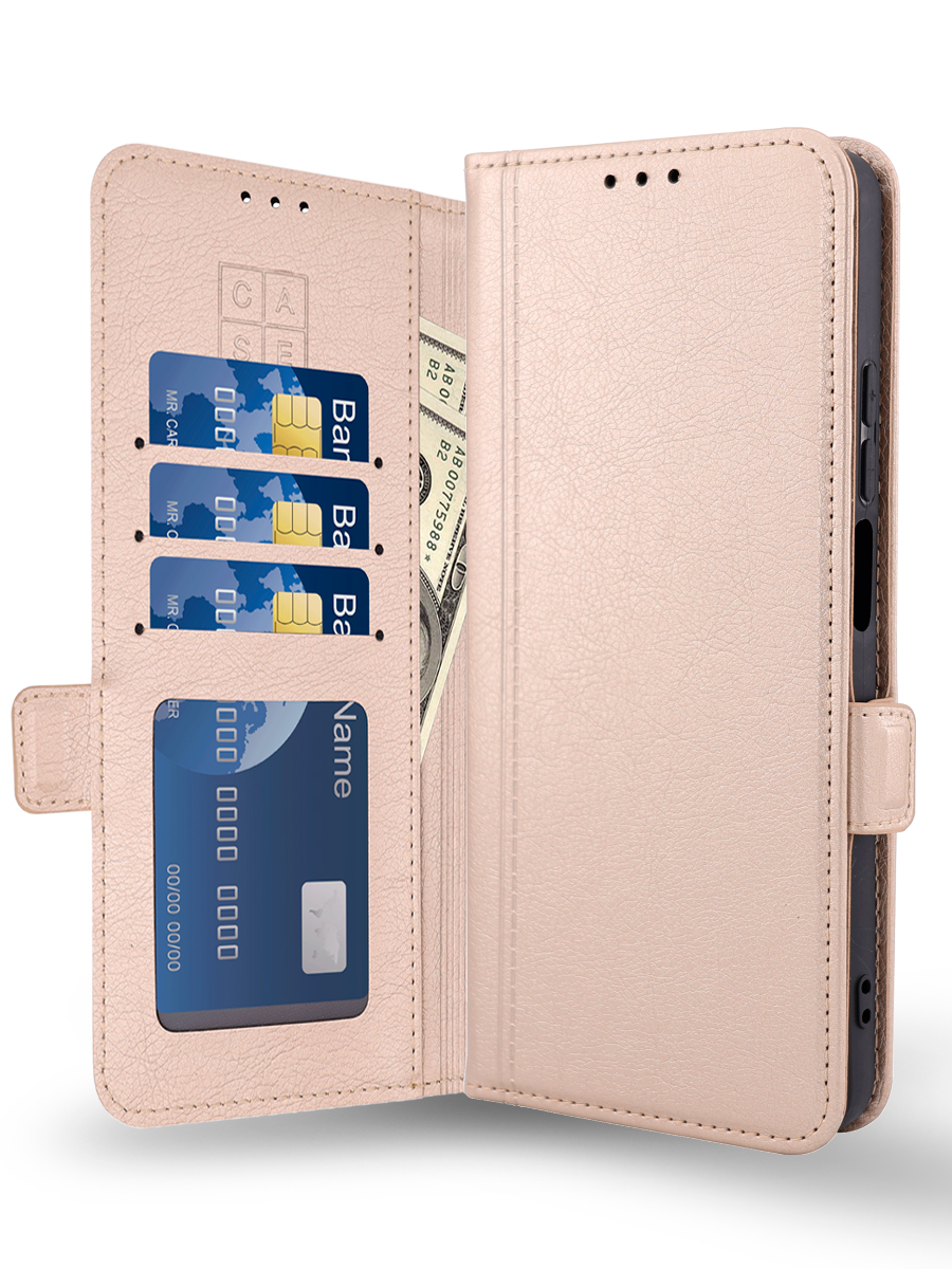 Чехол-книжка Case Book для Galaxy A25 с магнитной застежкой (бежевый) — фото 2