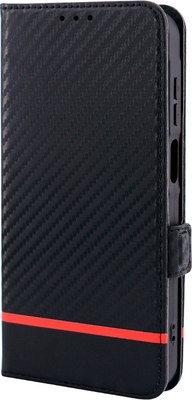 Чехол-книжка Case Book для Galaxy A55 с магнитной застежкой (черный карбон)