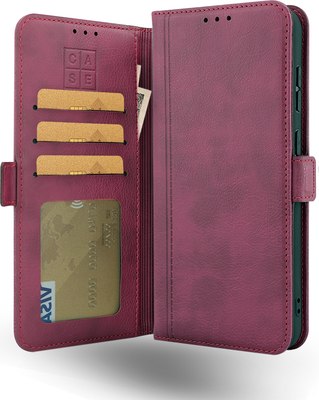 Чехол-книжка Case Book для Redmi A3/Poco C61 4G/A3X 4G с магнитной застежкой (темно-красный)