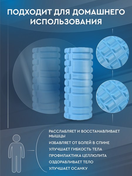 Валик для фитнеса Solmax&Fitness FI54697 (голубой)