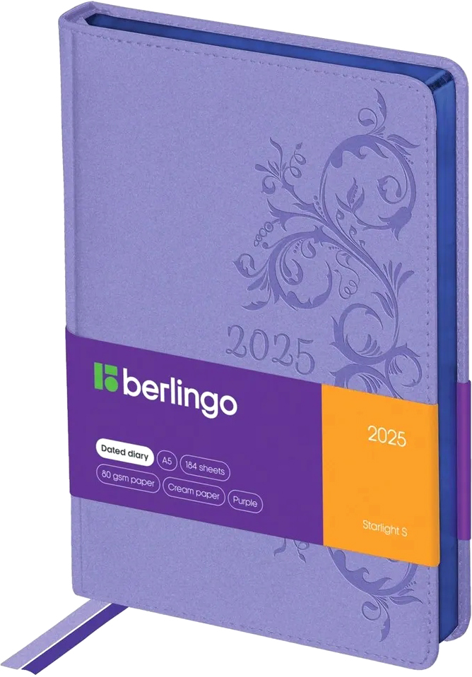 Ежедневник Berlingo Starlight S 2025 А5 / DD5_84504 (184л, фиолетовый)