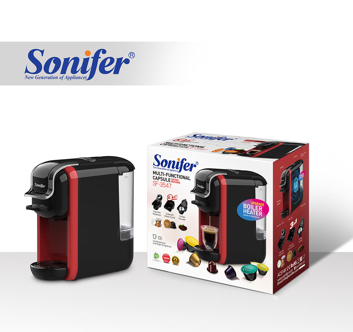 Капсульная кофеварка Sonifer SF-3547 — фото 6