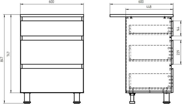 Купить Шкаф-стол кухонный Dipriz Д.70096.2 в Гомеле