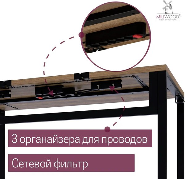 Купить Компьютерный стол Millwood Каир Смарт 160x80x74.2 в Слуцке