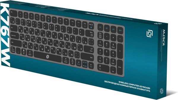 Клавиатура Оклик K767W (серый/черный)