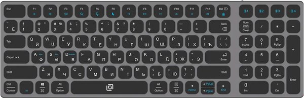 Клавиатура Оклик K767W (серый/черный)