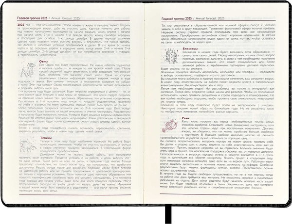 Ежедневник Escalada Астрологический. Плонже Экстра / 67021 (200л, металлик черный)